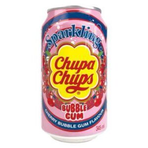 Chupa Chups Sparkling Cherry Bubble Gum Soda 345ml Can