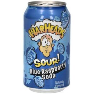 Warheads Sour Blue Raspberry Soda 330ml Can