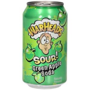 Warheads Sour Green Apple Soda 330ml Can